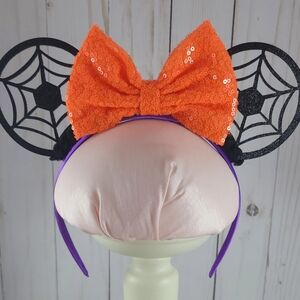 Spiderweb Halloween Minnie Mouse Ears Headband